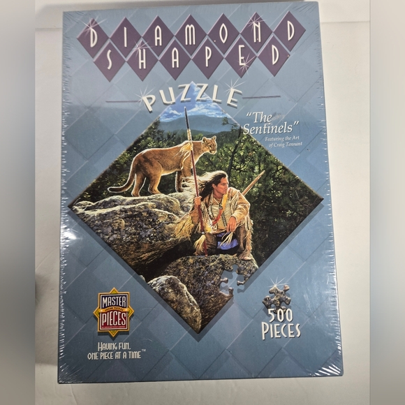 NIB Master Pieces Puzzle "The Sentinels" Diamond Shaped Border 500 pc. - Picture 2 of 5